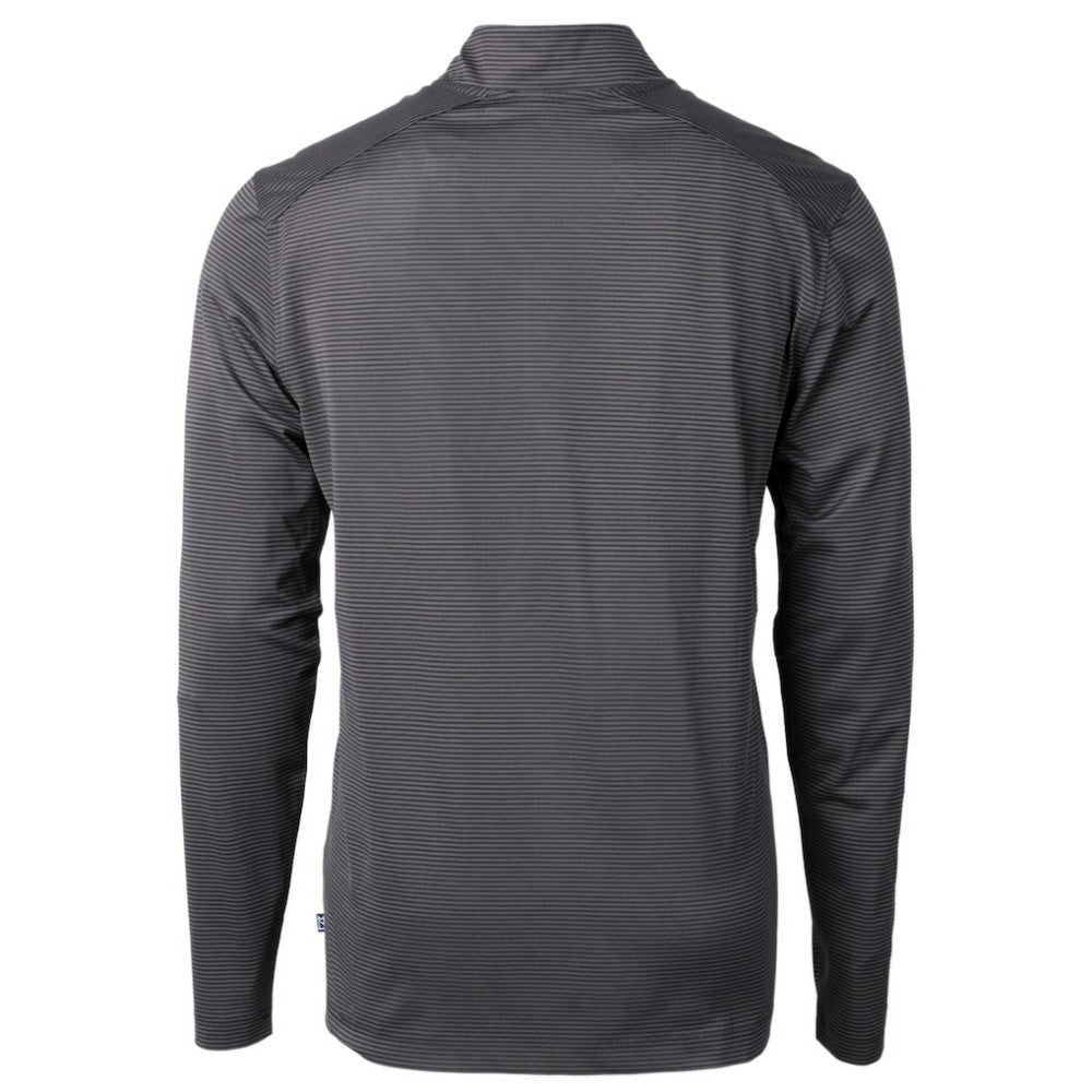 Pittsburgh Pirates Cutter & Buck Virtue Eco Pique Micro Stripe Recycled Quarter-Zip Pullover Top | MLB Sale