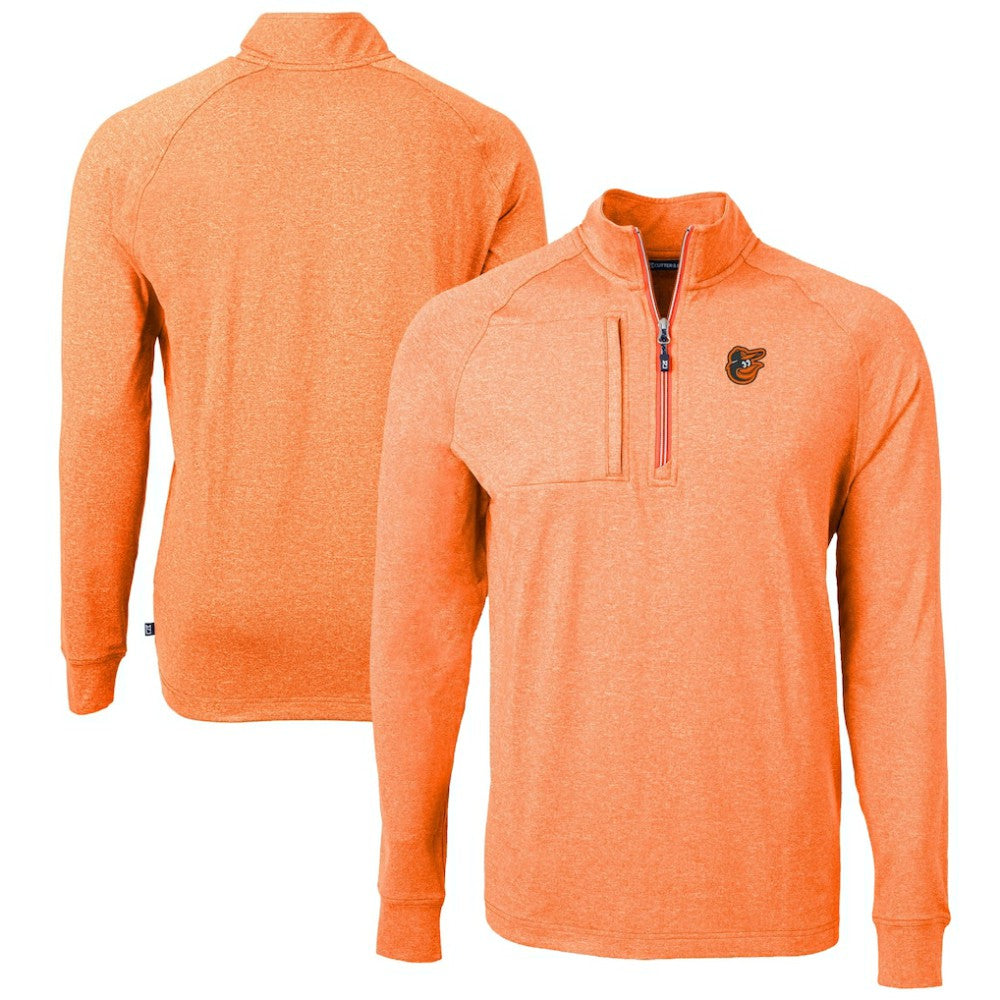 Baltimore Orioles Cutter & Buck Adapt Eco Knit Stretch Recycled Quarter-Zip Pullover Top | MLB Discount