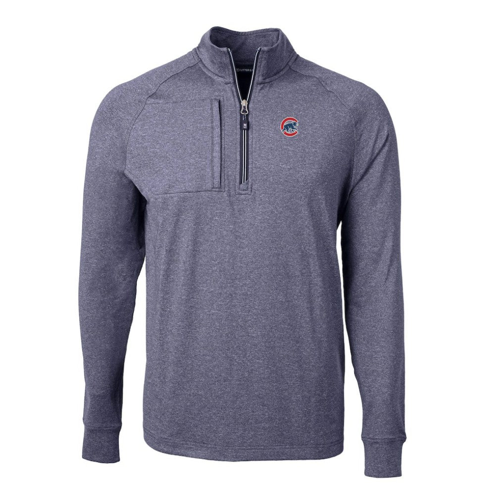 Chicago Cubs Cutter & Buck Adapt Eco Knit Stretch Recycled Quarter-Zip Pullover Top | MLB Sale