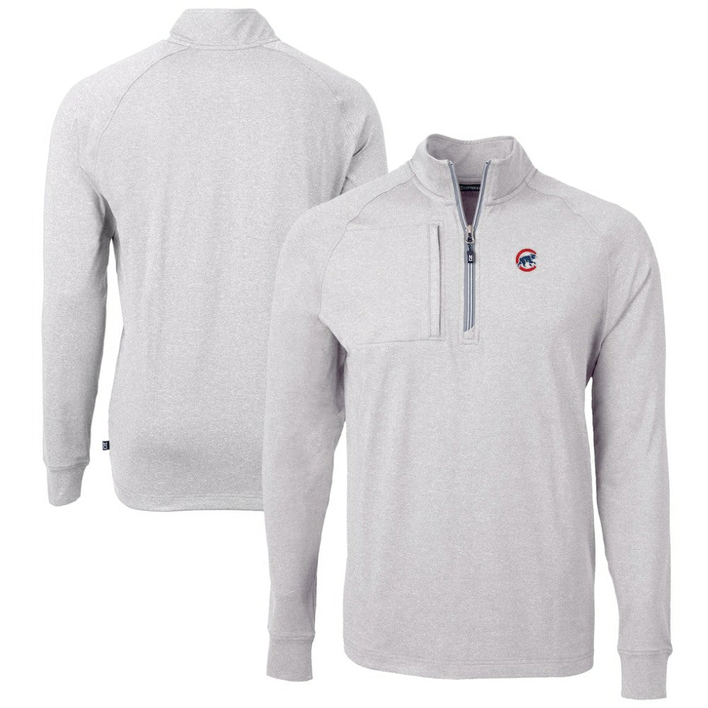 Chicago Cubs Cutter & Buck Adapt Eco Knit Stretch Recycled Quarter-Zip Pullover Top | MLB Online