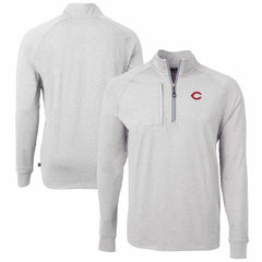 Cincinnati Reds Cutter & Buck Adapt Eco Knit Stretch Recycled Quarter-Zip Pullover Top | MLB Near me