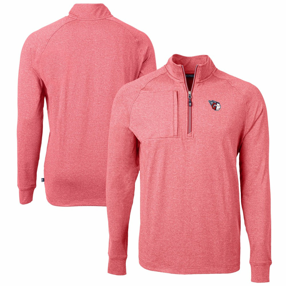 Cleveland Guardians Cutter & Buck Adapt Eco Knit Stretch Recycled Quarter-Zip Pullover Top | MLB Online