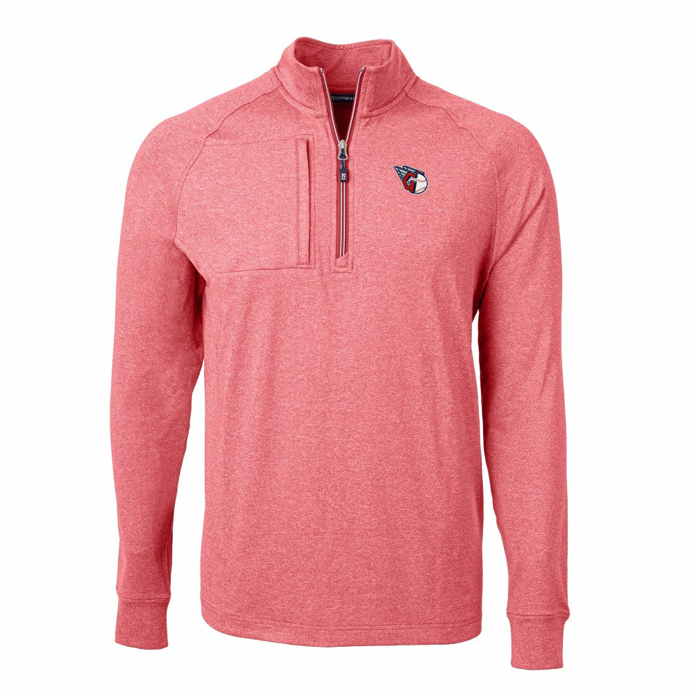 Cleveland Guardians Cutter & Buck Adapt Eco Knit Stretch Recycled Quarter-Zip Pullover Top | MLB Online