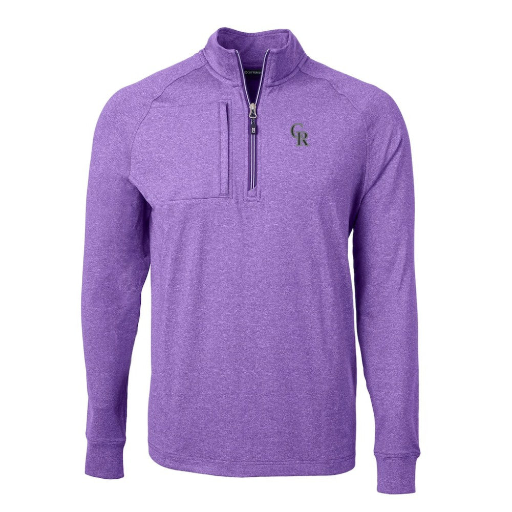 Colorado Rockies Cutter & Buck Adapt Eco Knit Stretch Recycled Quarter-Zip Pullover Top | MLB On Sale