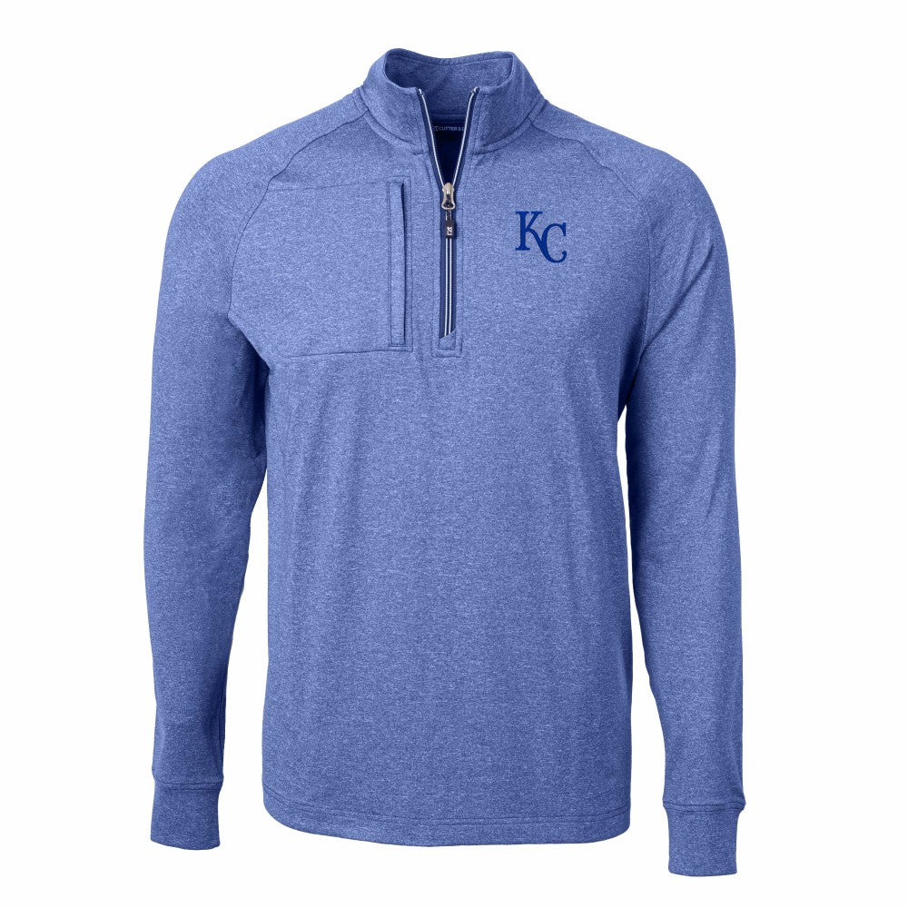 Kansas City Royals Cutter & Buck Adapt Eco Knit Stretch Recycled Quarter-Zip Pullover Top | MLB For sale