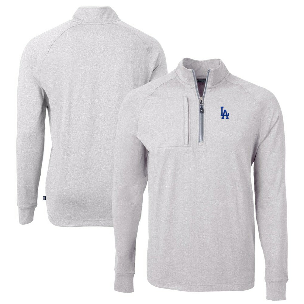 Los Angeles Dodgers Cutter & Buck Adapt Eco Knit Stretch Recycled Quarter-Zip Pullover Top | MLB Online
