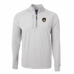 Milwaukee Brewers Cutter & Buck Adapt Eco Knit Stretch Recycled Quarter-Zip Pullover Top | MLB Near me