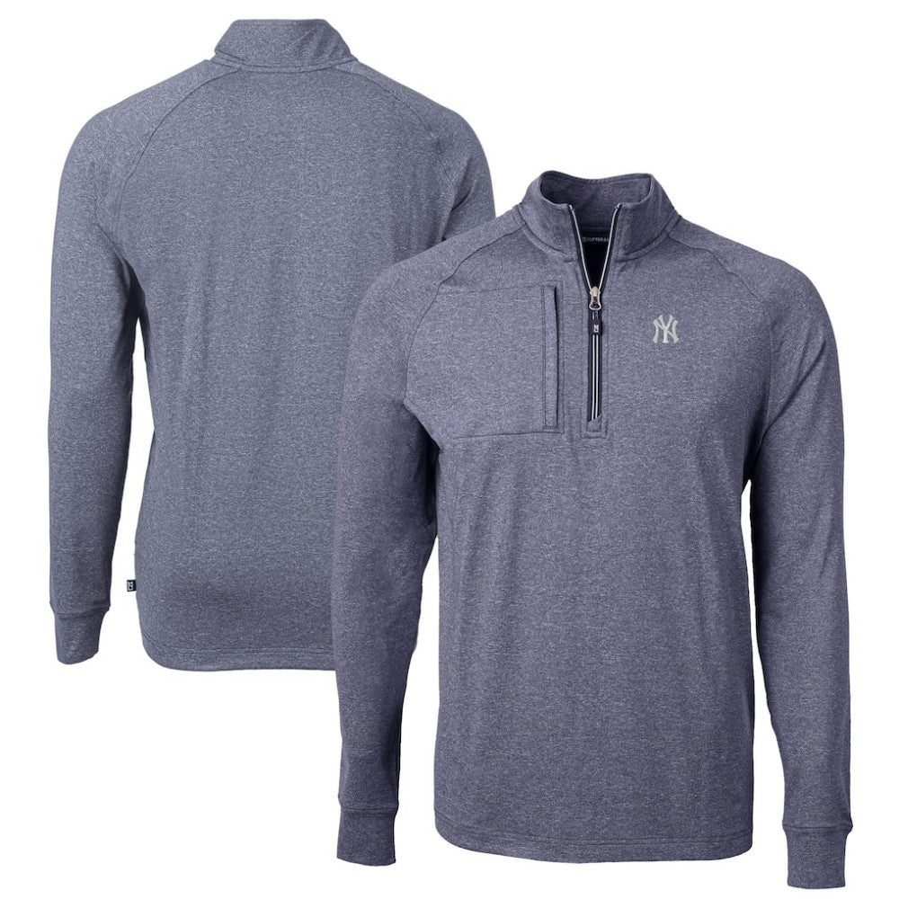New York Yankees Cutter & Buck Adapt Eco Knit Stretch Recycled Quarter-Zip Pullover Top | MLB Near me