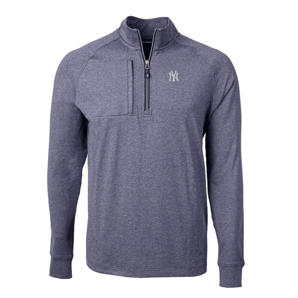 New York Yankees Cutter & Buck Adapt Eco Knit Stretch Recycled Quarter-Zip Pullover Top | MLB Near me