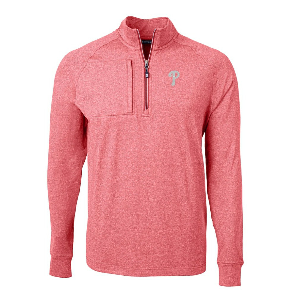 Philadelphia Phillies Cutter & Buck Adapt Eco Knit Stretch Recycled Quarter-Zip Pullover Top | MLB Online