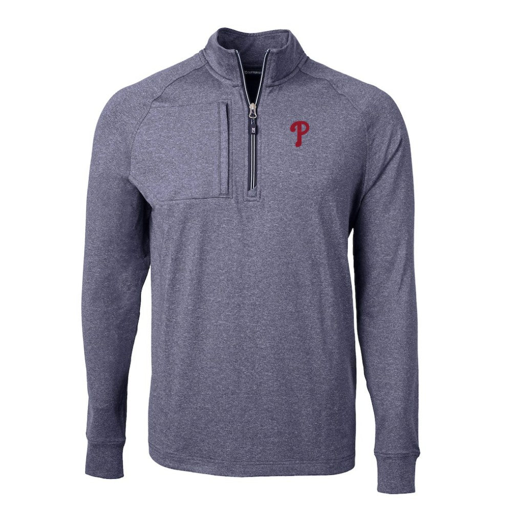 Philadelphia Phillies Cutter & Buck Adapt Eco Knit Stretch Recycled Quarter-Zip Pullover Top | MLB Near me