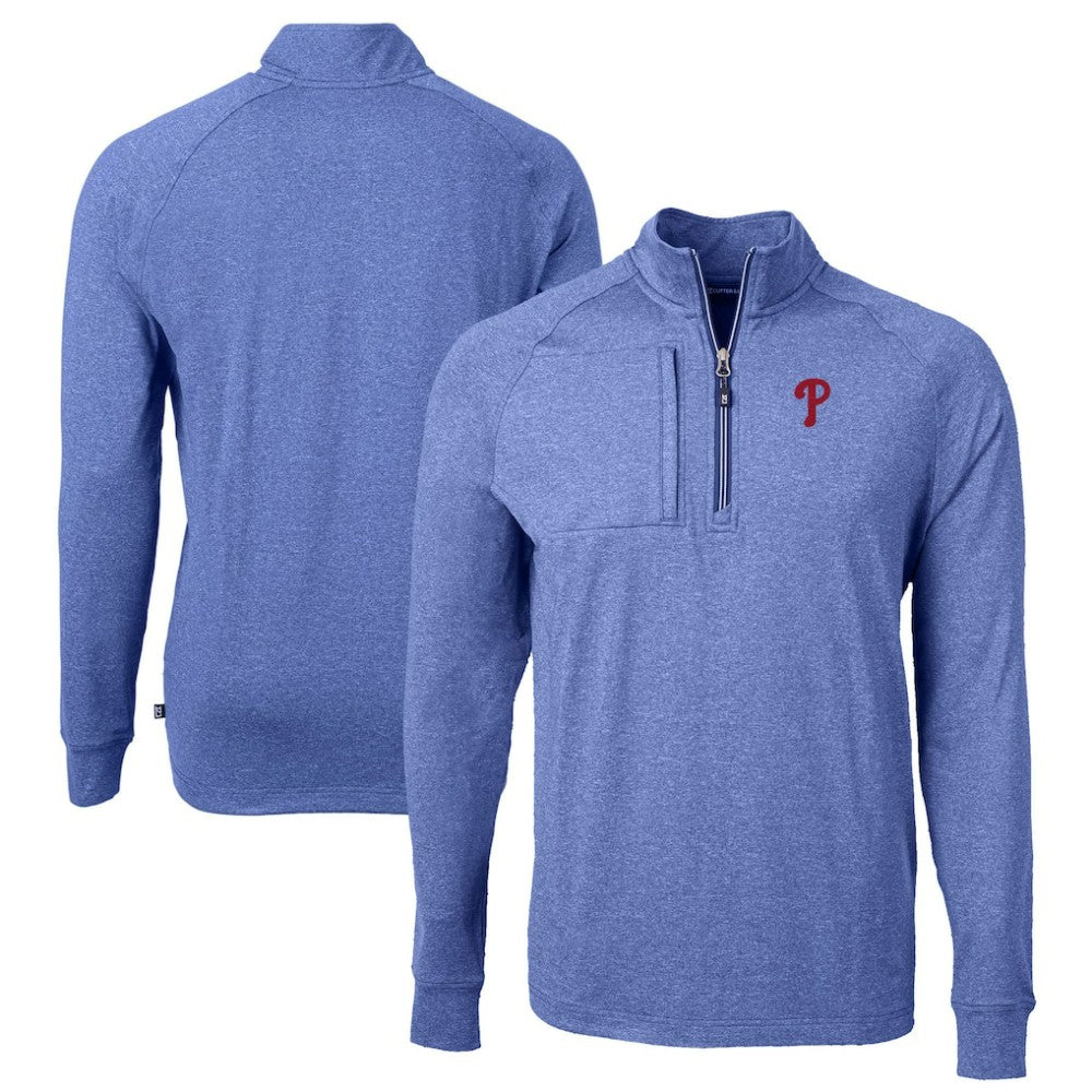 Philadelphia Phillies Cutter & Buck Adapt Eco Knit Stretch Recycled Quarter-Zip Pullover Top | MLB Online