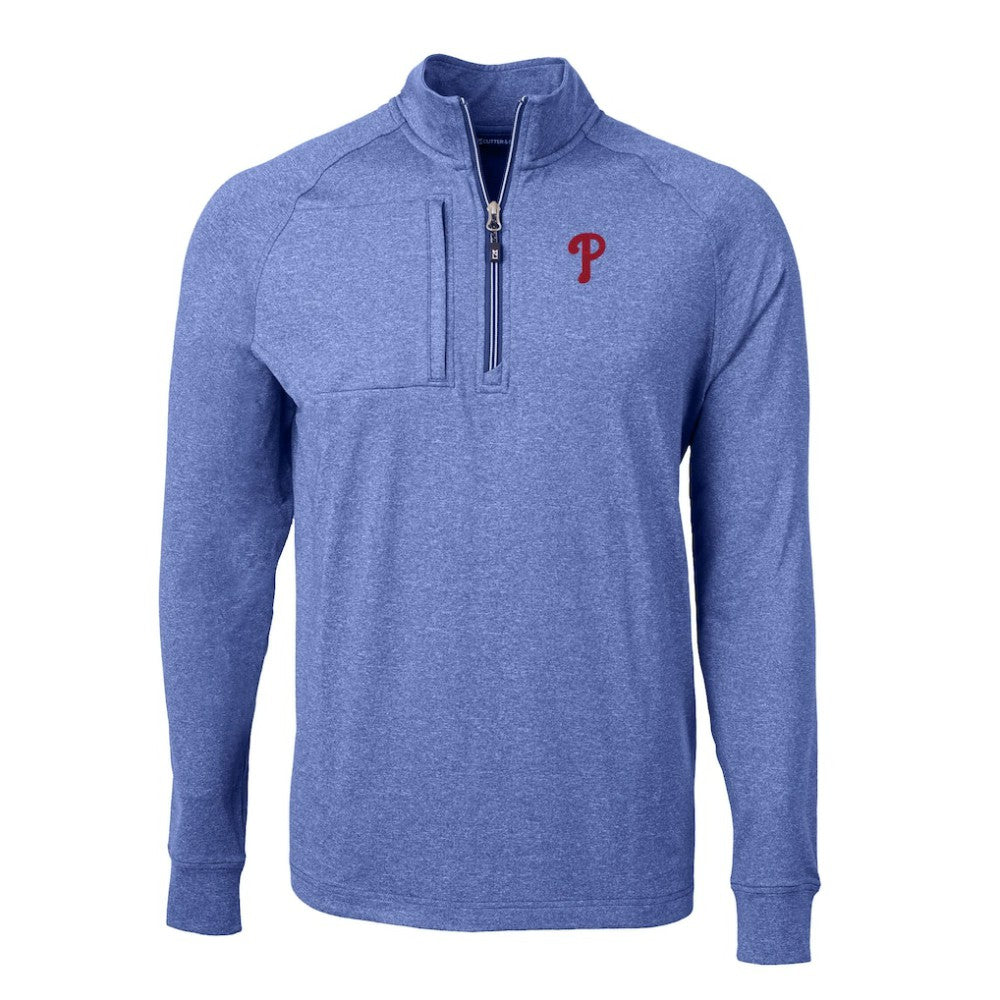 Philadelphia Phillies Cutter & Buck Adapt Eco Knit Stretch Recycled Quarter-Zip Pullover Top | MLB Online