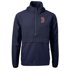 Boston Red Sox Cutter & Buck Charter Eco Recycled Half-Zip Anorak Jacket | MLB On Sale
