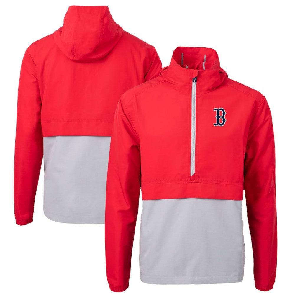 Boston Red Sox Cutter & Buck Charter Eco Recycled Half-Zip Anorak Jacket | MLB Online