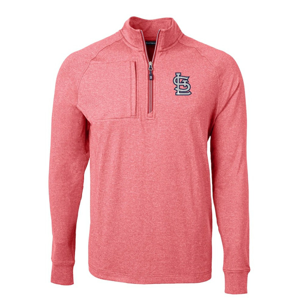 St. Louis Cardinals Cutter & Buck Adapt Eco Knit Stretch Recycled Quarter-Zip Pullover Top | MLB Outlet