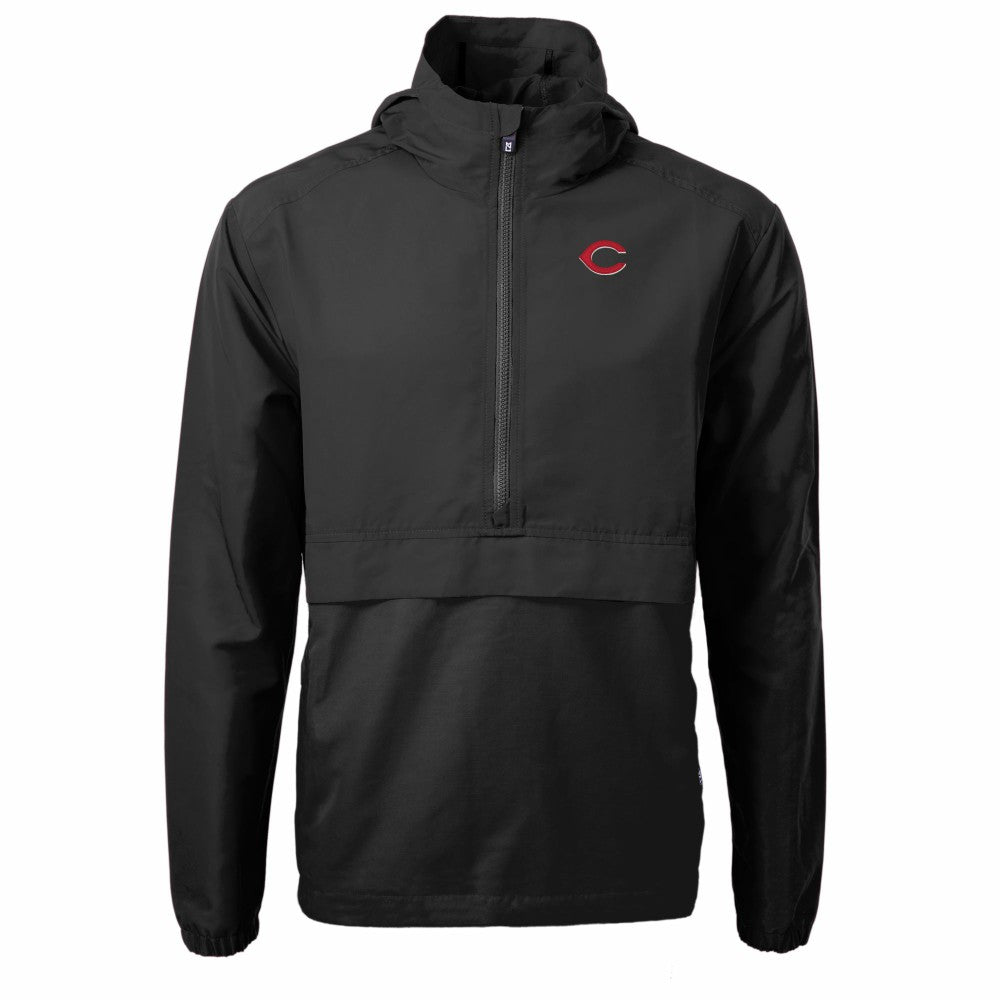 Cincinnati Reds Cutter & Buck Charter Eco Recycled Half-Zip Anorak Jacket | MLB Discount