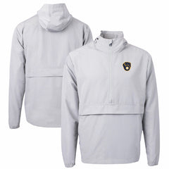 Milwaukee Brewers Cutter & Buck Charter Eco Recycled Half-Zip Anorak Jacket | MLB Outlet