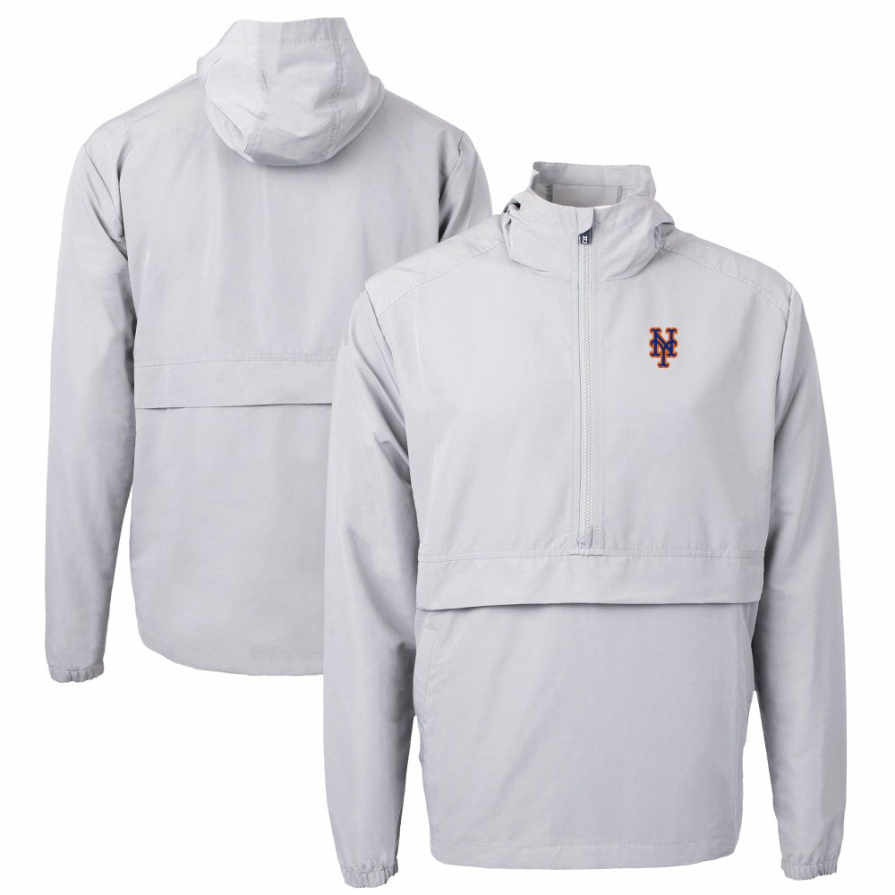 New York Mets Cutter & Buck Charter Eco Recycled Half-Zip Anorak Jacket | MLB For sale