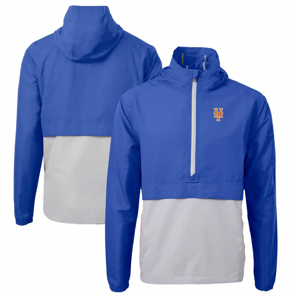 New York Mets Cutter & Buck Charter Eco Recycled Half-Zip Anorak Jacket | MLB Online