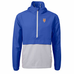 New York Mets Cutter & Buck Charter Eco Recycled Half-Zip Anorak Jacket | MLB Online