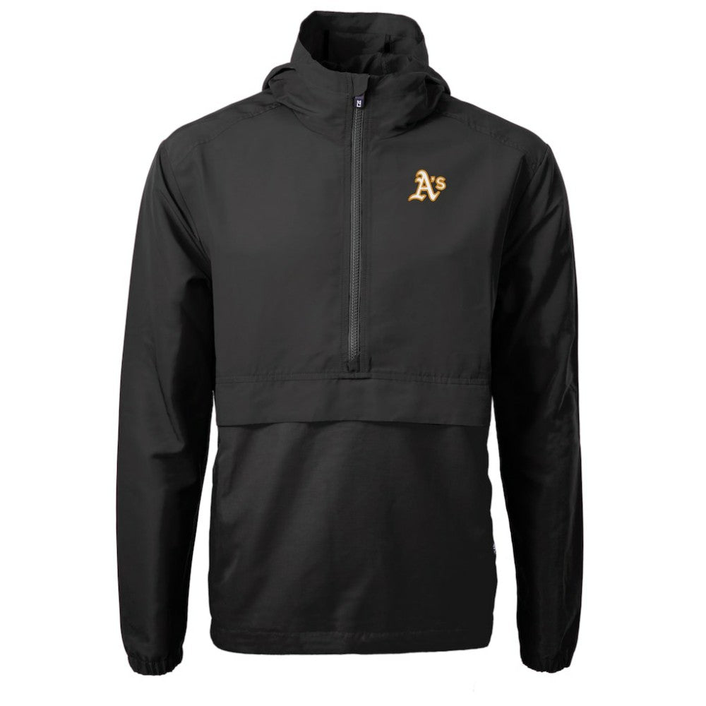 Athletics Cutter & Buck Charter Eco Recycled Half-Zip Anorak Jacket | MLB Outlet