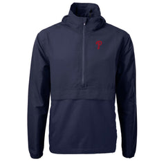 Philadelphia Phillies Cutter & Buck Charter Eco Recycled Half-Zip Anorak Jacket | MLB New