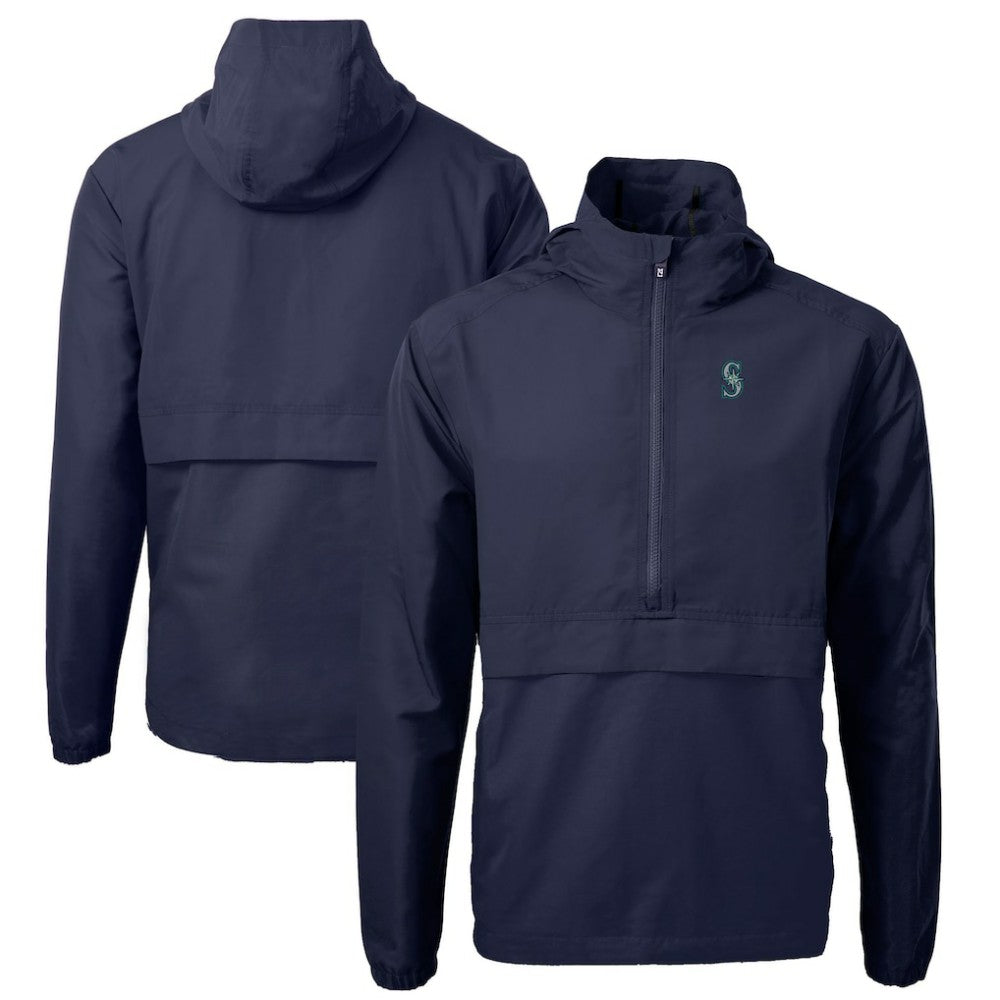 Seattle Mariners Cutter & Buck Charter Eco Recycled Half-Zip Anorak Jacket | MLB Online