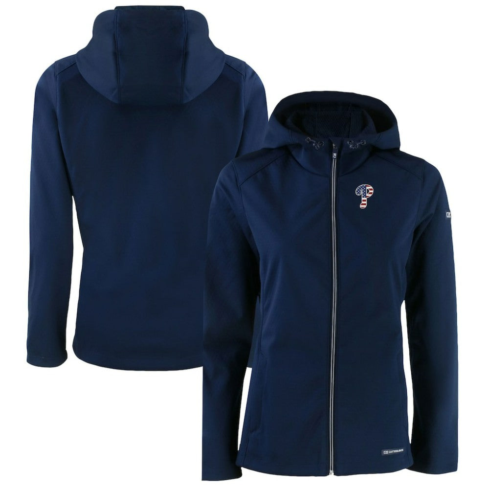 Philadelphia Phillies Cutter & Buck Women's Evoke Eco Softshell Recycled Full-Zip Jacket | MLB Online