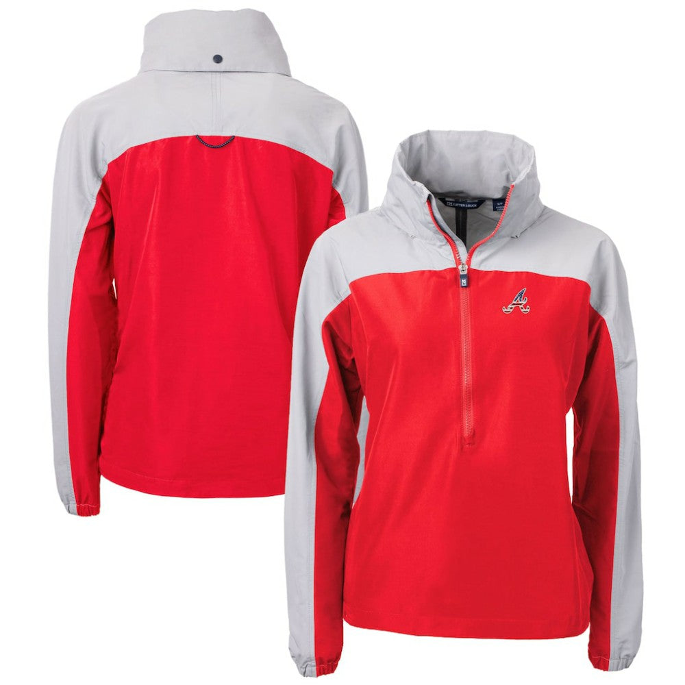 Atlanta Braves Cutter & Buck Women's Charter Eco Recycled Anorak Jacket | MLB US