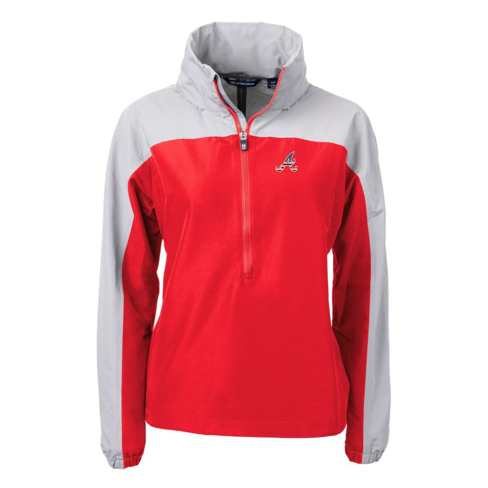 Atlanta Braves Cutter & Buck Women's Charter Eco Recycled Anorak Jacket | MLB US