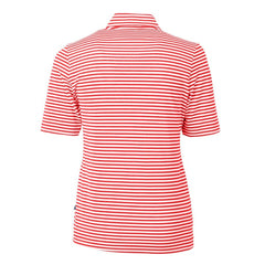 Washington Nationals Cutter & Buck Women's Virtue Eco Pique Stripe Recycled Quarter-Zip Pullover Top | MLB Shop