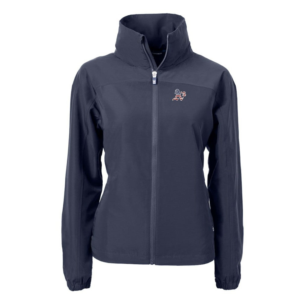 Athletics Cutter & Buck Women's Charter Eco Recycled Full-Zip Jacket | MLB For sale