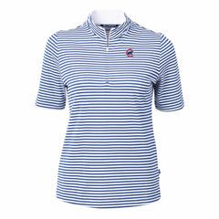 Chicago Cubs Cutter & Buck Women's Virtue Eco Pique Stripe Top | MLB New
