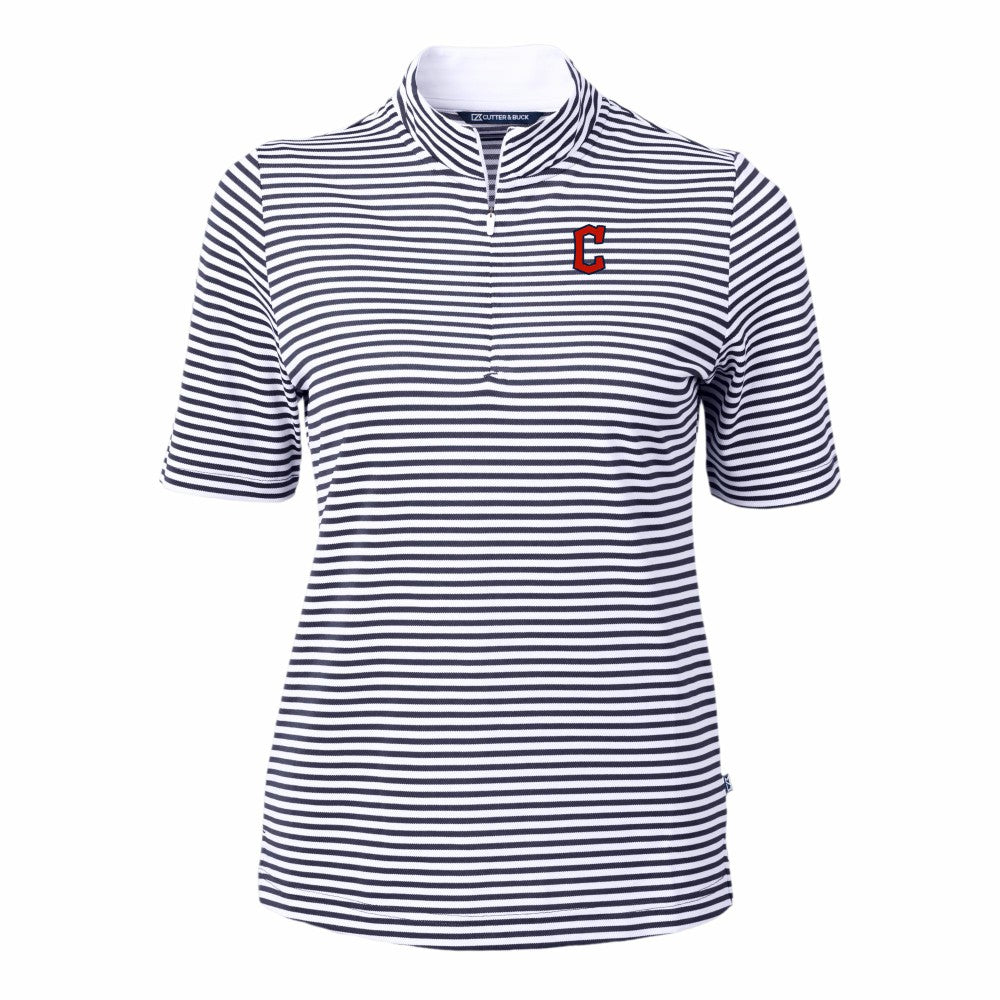 Cleveland Guardians Cutter & Buck Women's Virtue Eco Pique Stripe Top | MLB Sale
