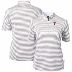 Philadelphia Phillies Cutter & Buck Women's Virtue Eco Pique Stripe Top | MLB For sale