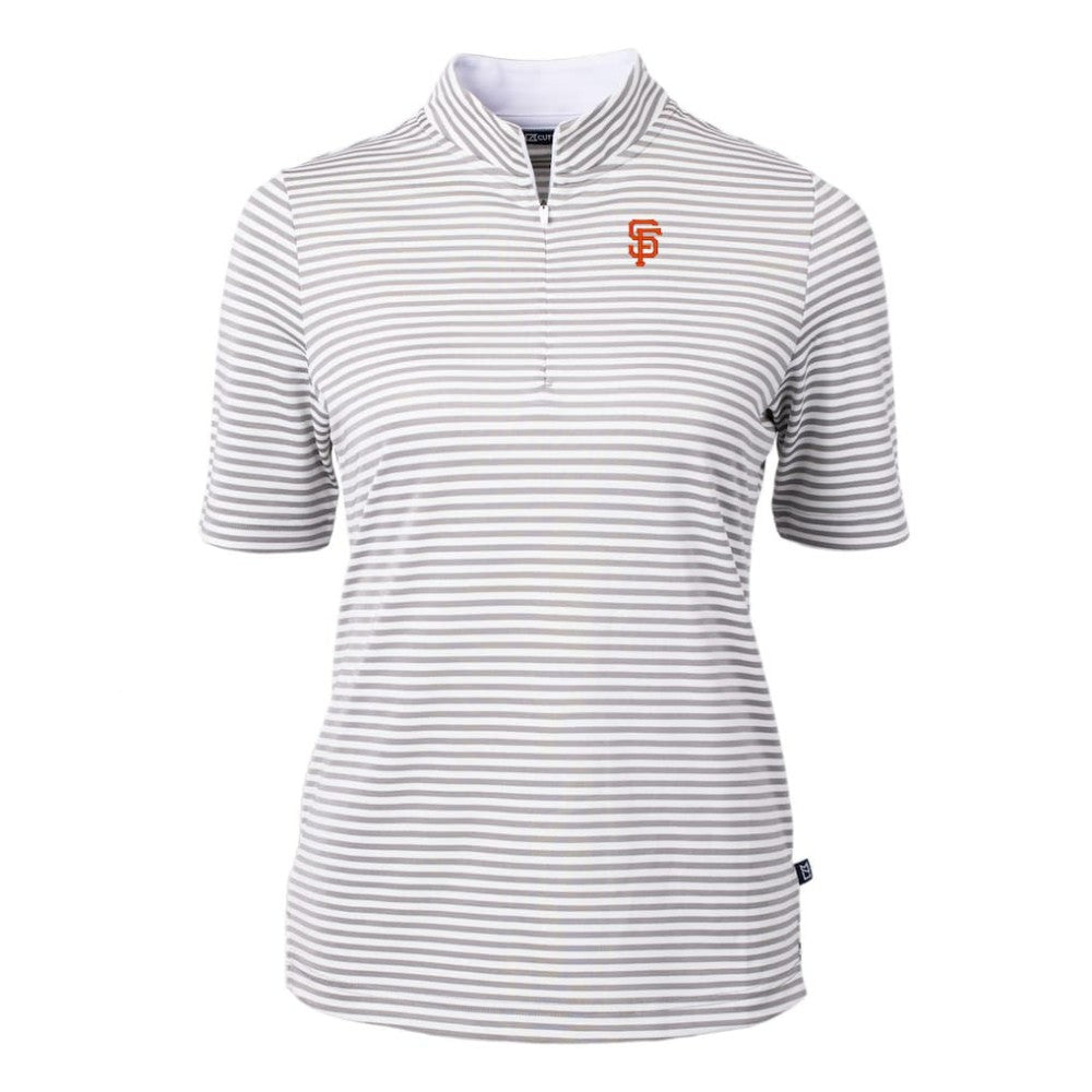San Francisco Giants Cutter & Buck Women's Virtue Eco Pique Stripe Top | MLB Outlet