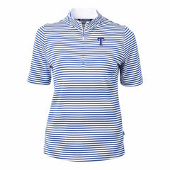 Texas Rangers Cutter & Buck Women's Virtue Eco Pique Stripe Top | MLB Sale