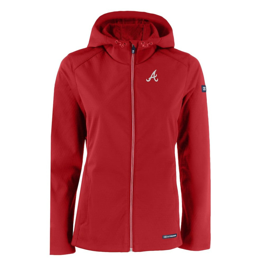 Atlanta Braves Cutter & Buck Women's Evoke Eco Softshell Recycled Full-Zip Jacket | MLB For sale