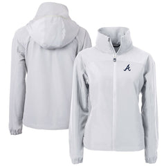 Atlanta Braves Cutter & Buck Women's Charter Eco Recycled Full-Zip Jacket | MLB New
