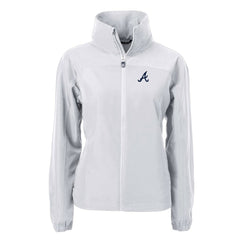 Atlanta Braves Cutter & Buck Women's Charter Eco Recycled Full-Zip Jacket | MLB New