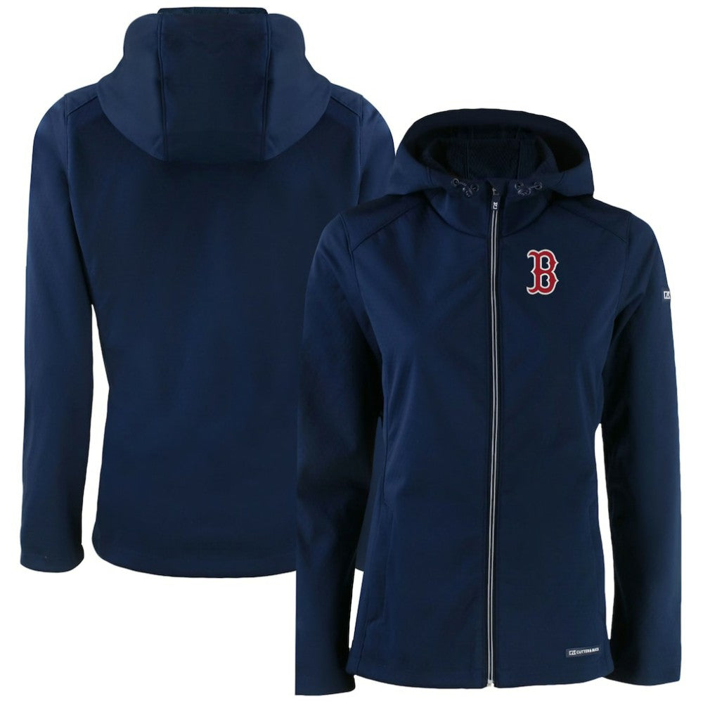 Boston Red Sox Cutter & Buck Women's Evoke Eco Softshell Recycled Full-Zip Jacket | MLB Outlet