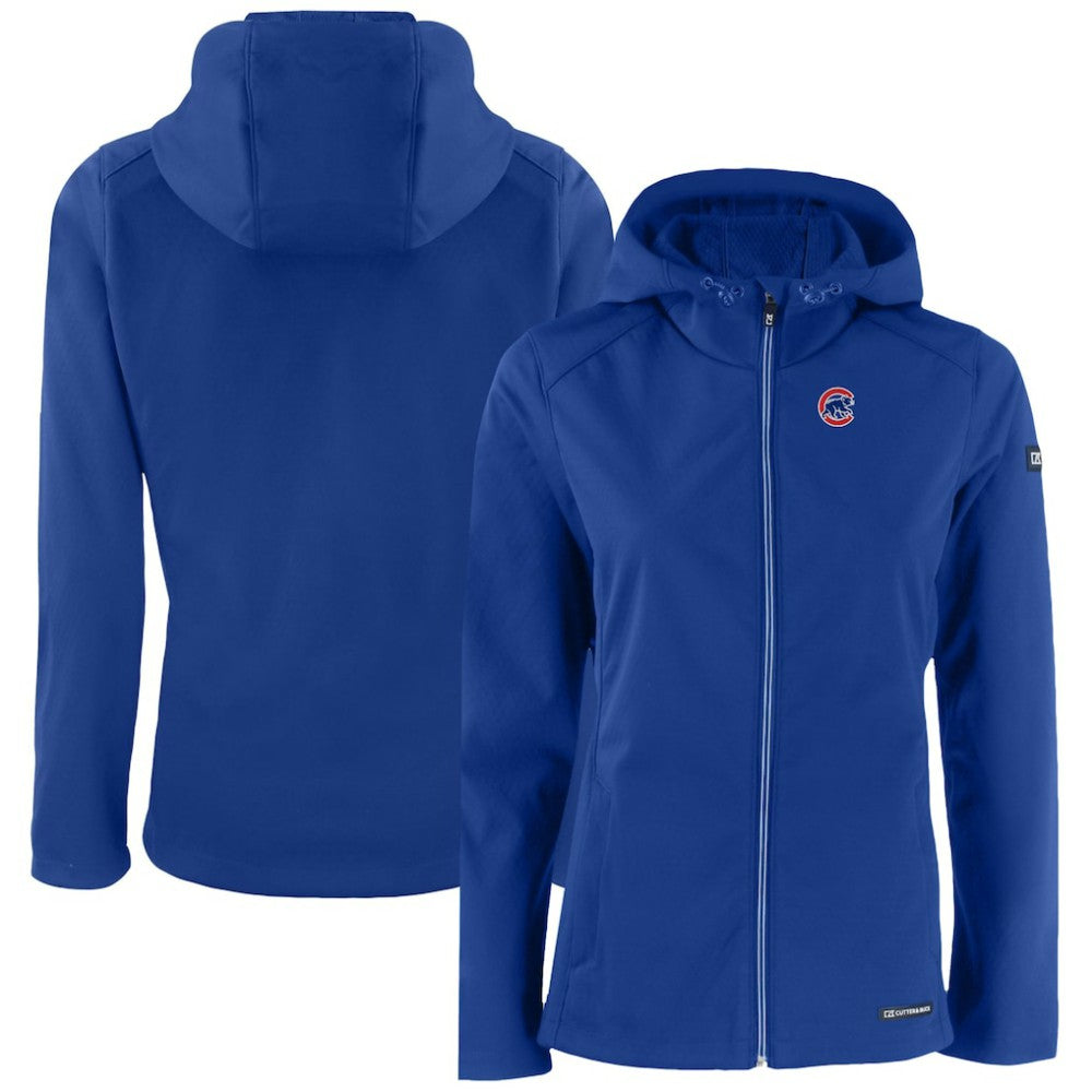Chicago Cubs Cutter & Buck Women's Evoke Eco Softshell Recycled Full-Zip Jacket | MLB For sale