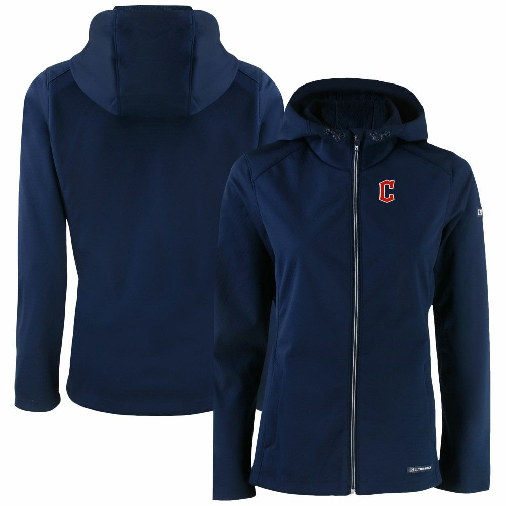 Cleveland Guardians Cutter & Buck Women's Evoke Eco Softshell Recycled Full-Zip Jacket | MLB Discount