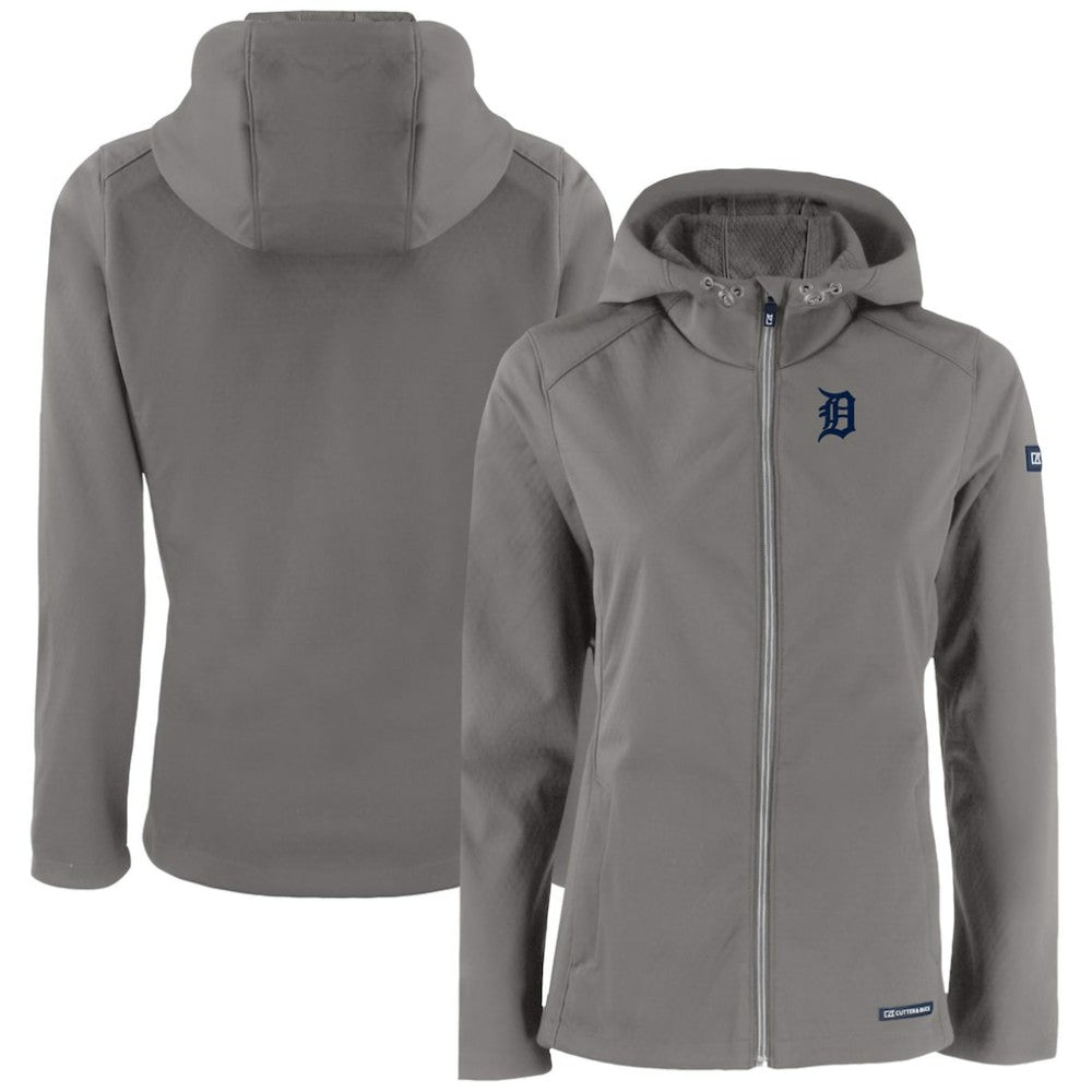 Detroit Tigers Cutter & Buck Women's Evoke Eco Softshell Recycled Full-Zip Jacket | MLB New