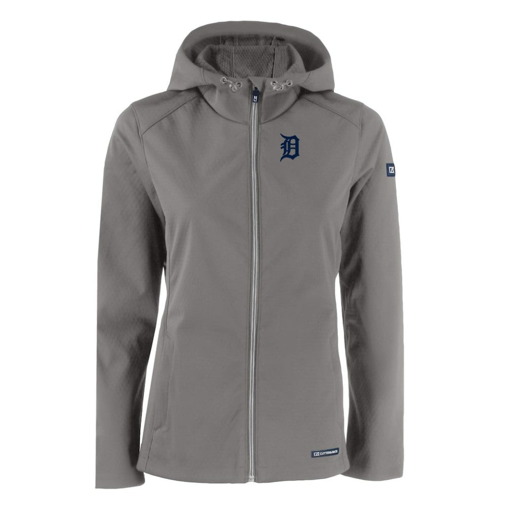 Detroit Tigers Cutter & Buck Women's Evoke Eco Softshell Recycled Full-Zip Jacket | MLB New