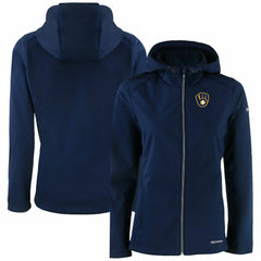 Milwaukee Brewers Cutter & Buck Women's Evoke Eco Softshell Recycled Full-Zip Jacket | MLB Sale