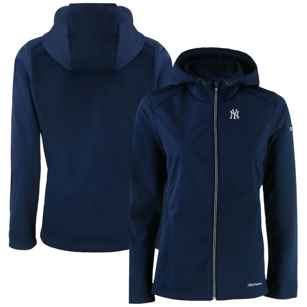 New York Yankees Cutter & Buck Women's Evoke Eco Softshell Recycled Full-Zip Jacket | MLB Sale