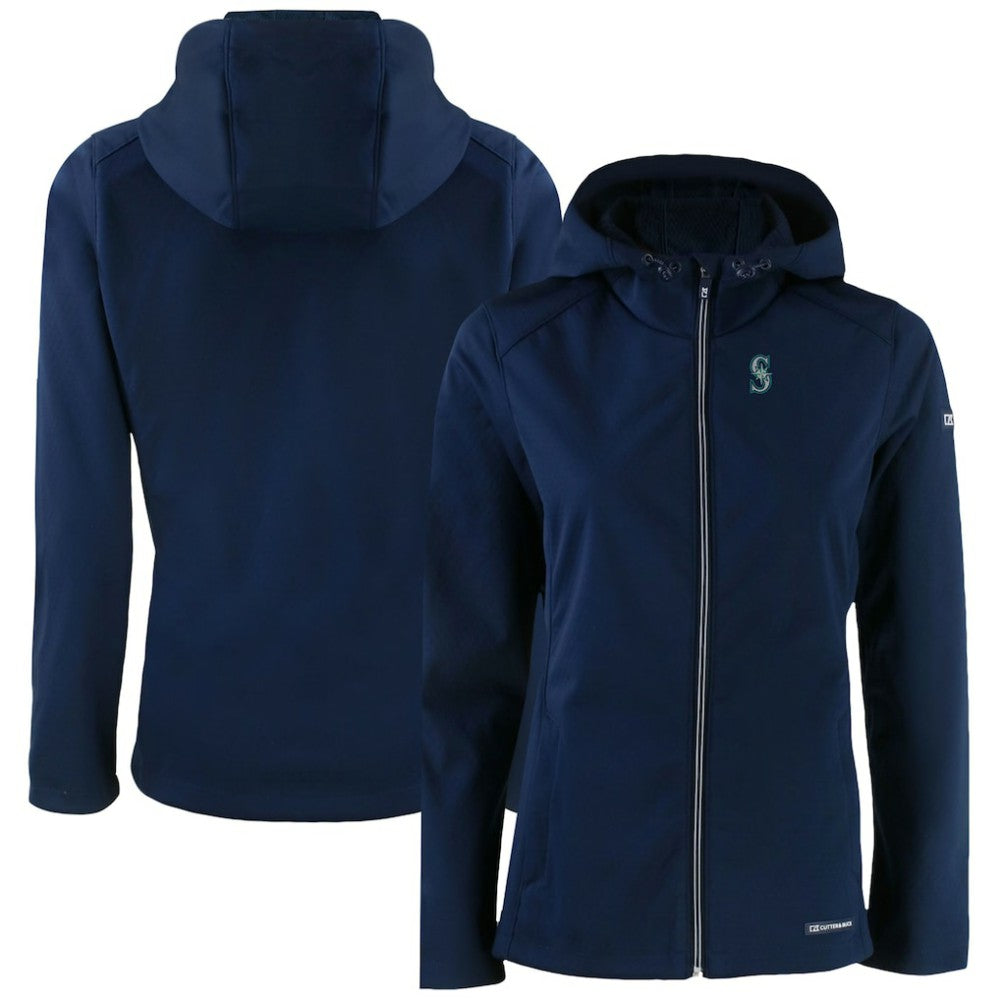 Seattle Mariners Cutter & Buck Women's Evoke Eco Softshell Recycled Full-Zip Jacket | MLB Outlet