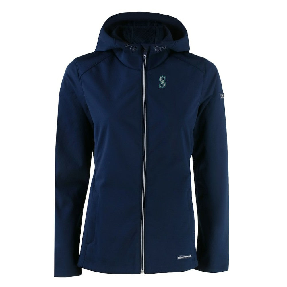 Seattle Mariners Cutter & Buck Women's Evoke Eco Softshell Recycled Full-Zip Jacket | MLB Outlet